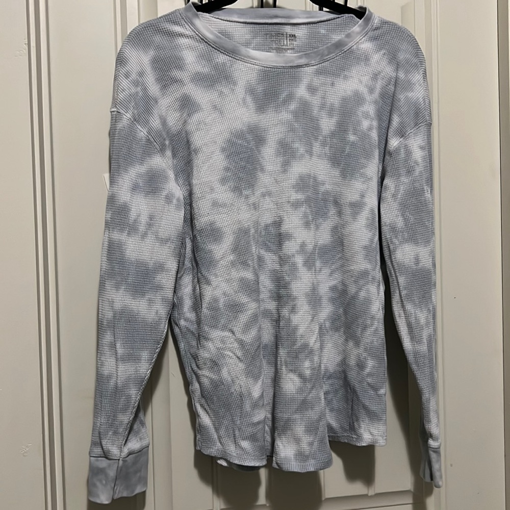 Tie dye blue thermal long sleeve